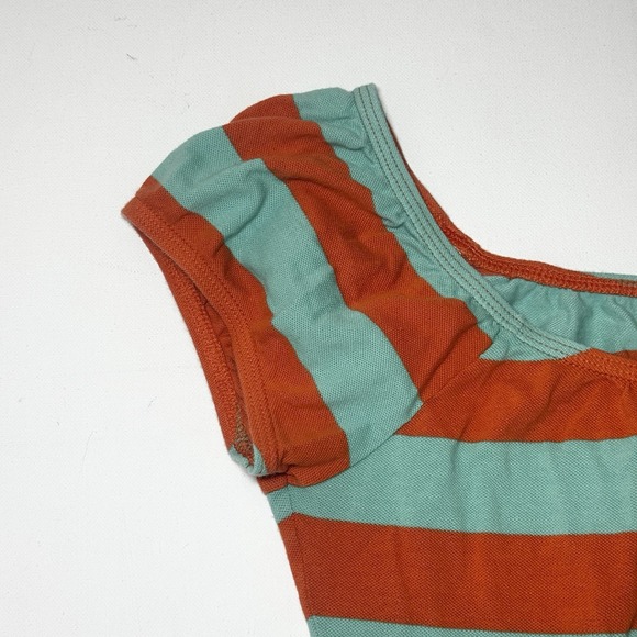 Vintage Y2k Lacoste Top Womens M Striped Cap Sleeve Wide Scoop Neck Preppy - Picture 6 of 8